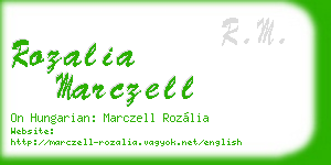 rozalia marczell business card