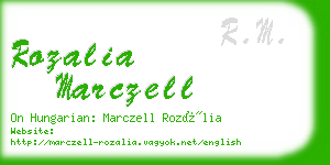 rozalia marczell business card